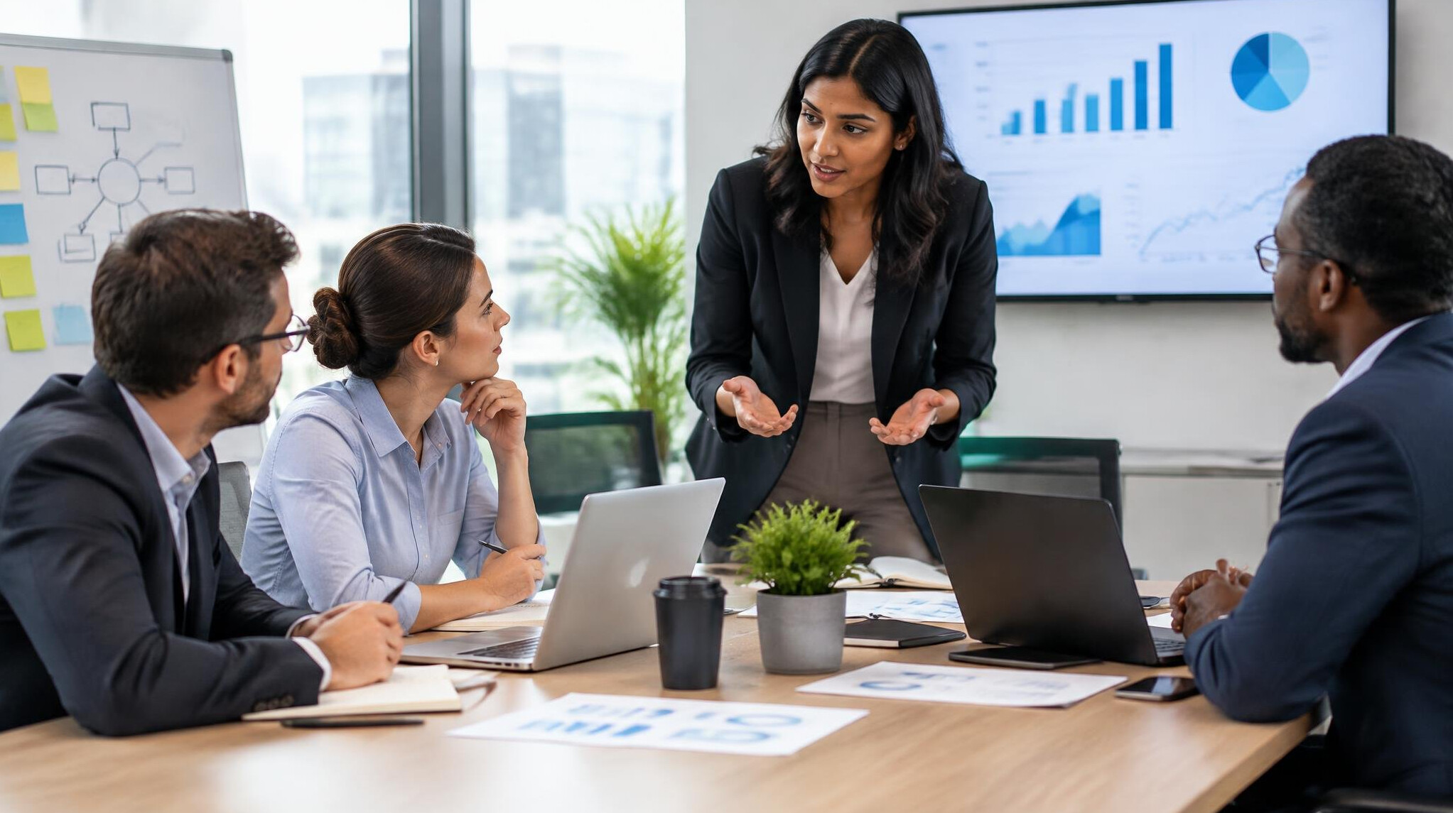 business analysts in meeting