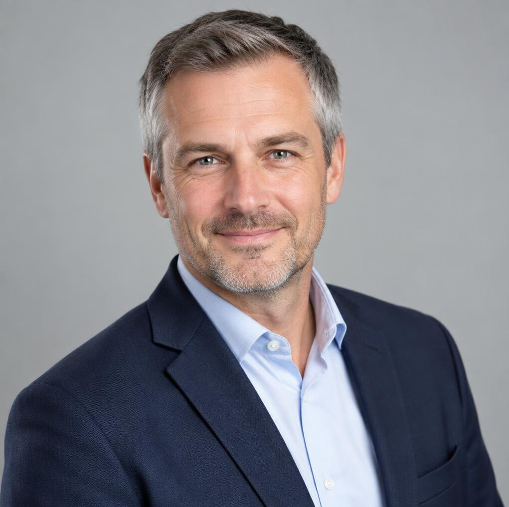 Portrait of a middle-aged European man IT project manager