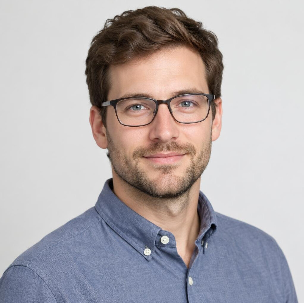 Portrait of a young European man software engineer